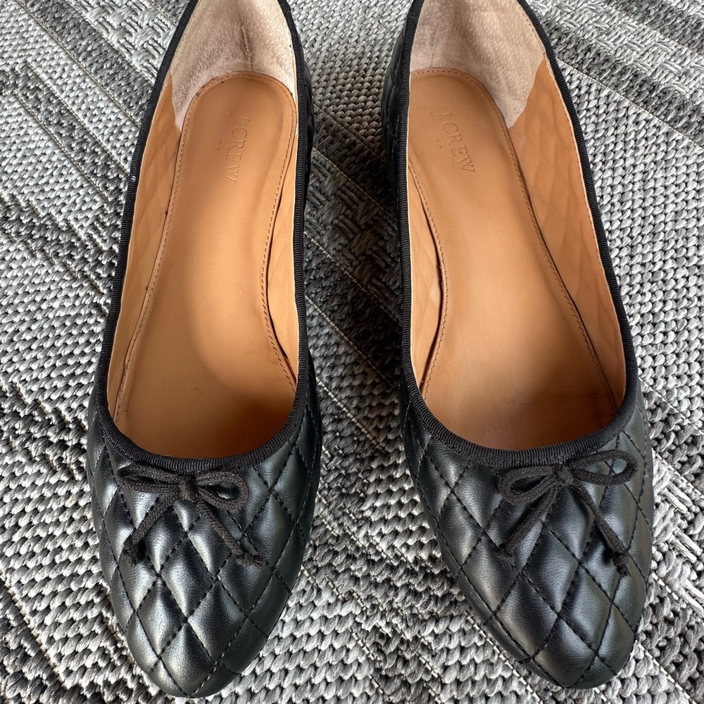 JCrew Uptown Quilted Ballet Flats